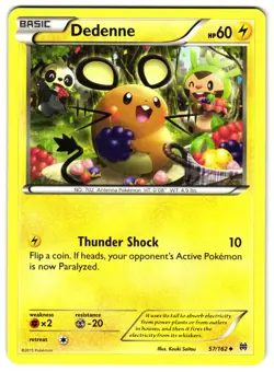 DEDENNE 57/162 - LP - XY8 BREAKTHROUGH UNCOMMON ENGLISH POKEMON CARD - Image 1