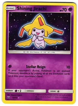 SHINING JIRACHI 42/73 - NM - SM35 SHINING LEGENDS SHINING ENGLISH POKEMON CARD - Image 1