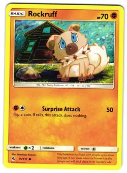 ROCKRUFF 75/131 - NM - SM6 FORBIDDEN LIGHT COMMON ENGLISH POKEMON CARD - Image 1