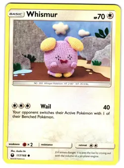 WHISMUR 117/168 - NM - SM7 CELESTIAL STORM COMMON ENGLISH POKEMON CARD - Image 1