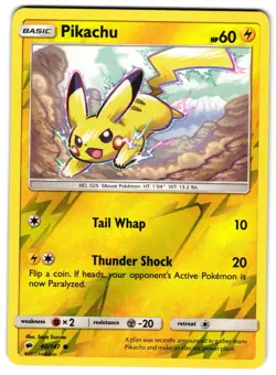 PIKACHU 40/147 - NM - SM3 UNKNOWN SERIES COMMON ENGLISH POKEMON CARD - Image 1