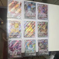 Pokemon Eeveelution Vmax Ultra Rare 9 Card Complete Set - Image 1