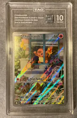 Charmander 044 Obsidian Flames ETB Promo Card Gem Mint Condition Tag 10 - Image 2