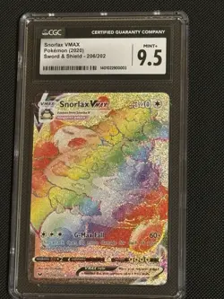 2020 Snorlax Vmax 206/202 Sw&sh Rainbow Rare Pokemon Card Cgc 9.5 - Image 1