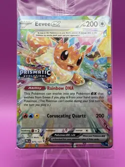 Eevee EX 075/131 Stamped Promo (Sealed) Prismatic Evolutions Pokemon Card TCG - Image 1