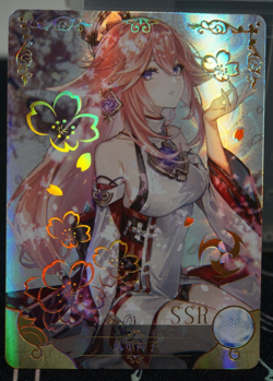 Yae Miko Genshin Impact Goddess Story Waifu Card SSR Foil ns-11ssr-12 - Image 1