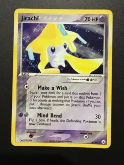 Pokemon TCG Jirachi Holo Rare Card 8/101 EX Hidden Legends 2004 NM Condition - Image 1