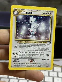 Togetic 16/111 Neo Genesis 2000 SWIRL Holo Rare WOTC Pokemon Card TCG - Image 3