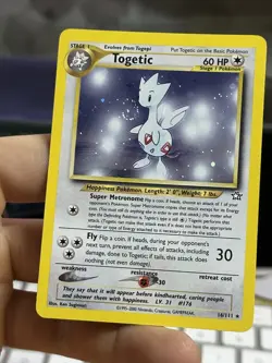 Togetic 16/111 Neo Genesis 2000 SWIRL Holo Rare WOTC Pokemon Card TCG - Image 4