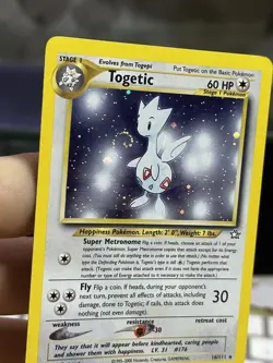 Togetic 16/111 Neo Genesis 2000 SWIRL Holo Rare WOTC Pokemon Card TCG - Image 5