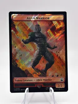 Alien Warrior / Alien Surge 0046 Foil Token Universes Beyond: Doctor Who MTG NM - Image 1