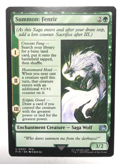 Summon: Fenrir 203 Final Fantasy MTG Magic the Gathering NEAR MINT NM - Image 1
