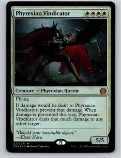 Magic the Gathering Foil Phyrexian Vindicator Phyrexia: All Will Be One MTG - Image 1