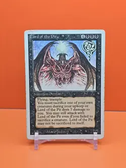 ⚫⚫⚫ 1994 MAGIC The Gathering LORD OF THE PIT REVISED 3RD EDITION DAMAGED ⚫⚫ - Image 1