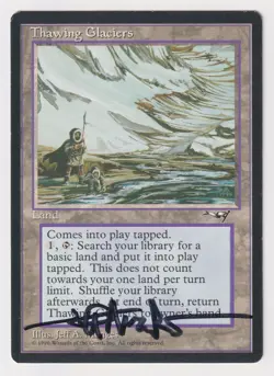 Signed Thawing Glaciers MP Alliances Artist Jeff A. Menges MTG Reserved List EDH - Image 1