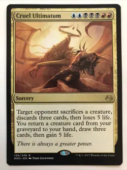 MTG Modern Masters 2017 Cruel Ultimatum 158/249 LP Rare - Image 1