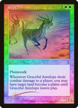 Graceful Antelope FOIL Odyssey NM White Rare MAGIC THE GATHERING CARD ABUGames - Image 1