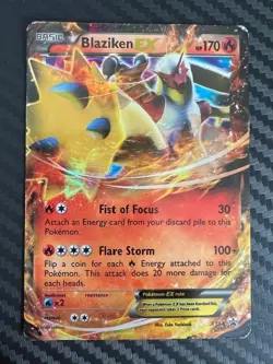 Pokemon TCG Blaziken EX XY54 Holo Black Star Promo DMG - Image 1