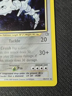 Pokemon TCG Steelix Neo Genesis 15/111 Unlimited Holo Rare 2000 NM - Image 4