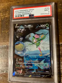 POKEMON 2022 Astral Radiance Full Art HISUIAN LILLIGANT V #163 PSA 9 Mint RARE - Image 1