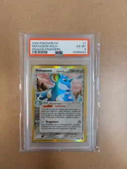 Pokemon 2006 Nidoqueen (Delta Species) EX Dragon Frontiers 7/101 Rare Holo PSA 6 - Image 1
