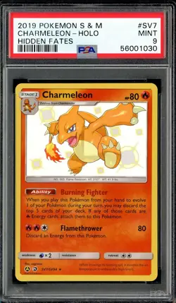 2019 Pokemon Sun & Moon Hidden Fates Charmeleon Holo SV7/SV94 MINT PSA 9 - Image 1