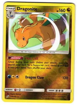 DRAGONITE 119/181 - NM - SM9 TEAM UP RARE HOLO ENGLISH POKEMON CARD - Image 1