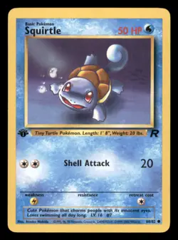 Squirtle 68/82 1st Edition Team Rocket 2000 Pokemon WotC - Image 1