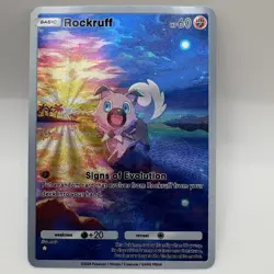 Rockruff Pokemon TCG Pocket Holo Illustration Rare Textured Custom - Image 1