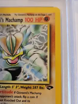 2000 Pokemon Gym Challenge GIOVANNIS MACHAMP HOLO 1st Edition 6/132▪PSA 8 Grade - Image 4