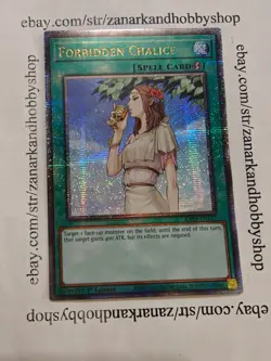 Yugioh Forbidden Chalice RA04-EN137 Quarter Century Secret Rare NM - Image 1
