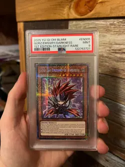 Yu-Gi-Oh Gorz The Emissary of Darkness 1st Edition Starlight Rare BLMM-EN005 - Image 2