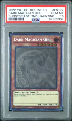 2022 YU-GI-OH! THE 2ND HAUNTING 1ST EDITION #EN177 DARK MAGICIAN GIRL PSA 10 - Image 1
