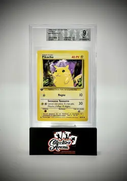 1st Edition 1999 Pokemon Base Pikachu Card #58 French BGS 9 MINT - Image 1