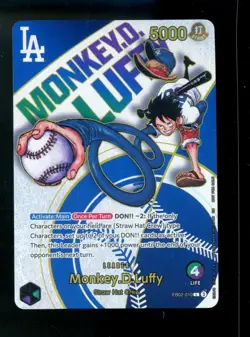Monkey D Luffy x Dodgers Collaboration Card Limited Edition One Piece - Image 1