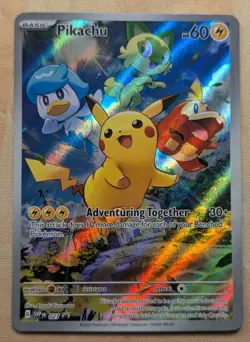 Pikachu EN 027 Scarlet Violet Holo Black Star Promo Pokemon Card Game TCG SV ✨ - Image 1