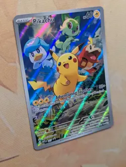 Pikachu EN 027 Scarlet Violet Holo Black Star Promo Pokemon Card Game TCG SV ✨ - Image 3