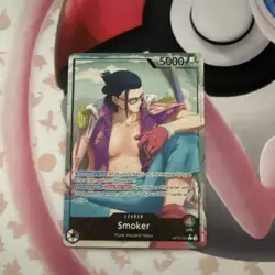 One Piece CCG Smoker OP10-001 Parallel Leader Alt Art English NM Foil TCG Card - Image 1