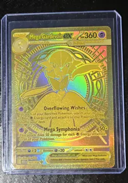 Pokemon Mega Gardevoir EX Gold Card Holo Rare 187/132 Mega Evolutions NM - Image 1