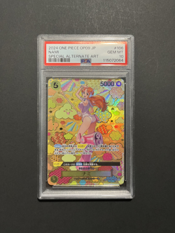 PSA 10 Nami OP08-106 SR SP Alt Art One Piece Card Emperors in New World 2024 JP - Image 1