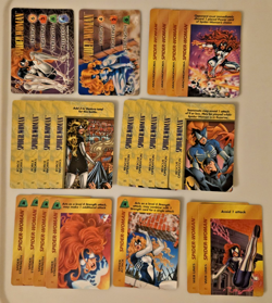 Vintage Marvel Overpower CCG Spider-Woman 2 Hero Cards + 6 Specials 20 Card Lot - Image 1