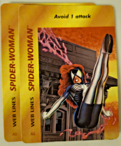 Vintage Marvel Overpower CCG Spider-Woman 2 Hero Cards + 6 Specials 20 Card Lot - Image 4