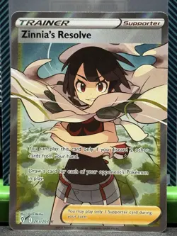 Pokemon TCG Zinnia's Resolve Holo Ultra Rare Card Evolving Skies 203/203 NM - Image 1