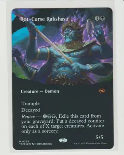 Rot-Curse Rakshasa Borderless Foil Mythic MtG Card TDM 339 - Image 1