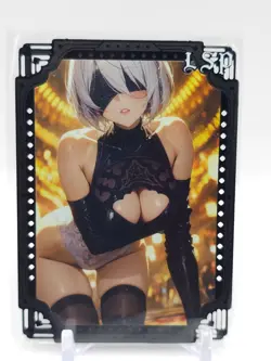 Goddess Story - Black Metal Waifu Trading Card - 2B - NUMBERED 048/100 - Image 2