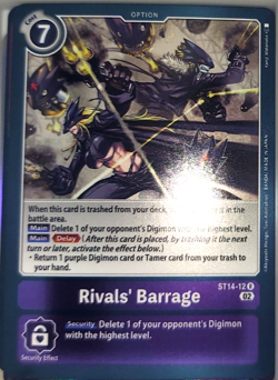 Digimon Card Game Rival's Barrage ST14-12 Rare Card CCG TCG F - Image 1