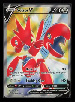 Scizor V (Full Art) 183/189 Ultra Rare SWSH03: Darkness Ablaze Pokemon Card - Image 1