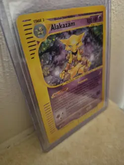 Pokemon Alakazam TCG Expedition Base Set 1/165 Reverse Holo Rare Card 2002 - Image 3