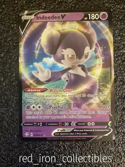 Pokemon Card Indeedee V NM 039/072 Sword & Shield Shining Fates 2021 TCG - Image 1