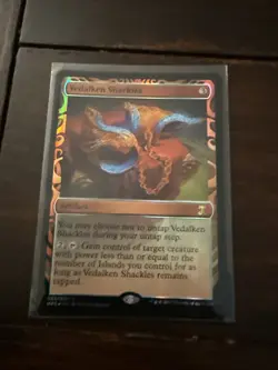 Vedalken Shackles Foil MTG Masterpiece: Kaladesh Invention Near Mint Condition - Image 1